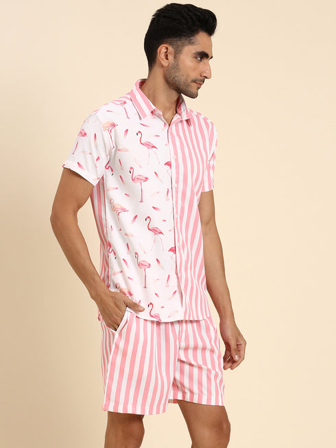 Pink & White Printed Co-Ord Set